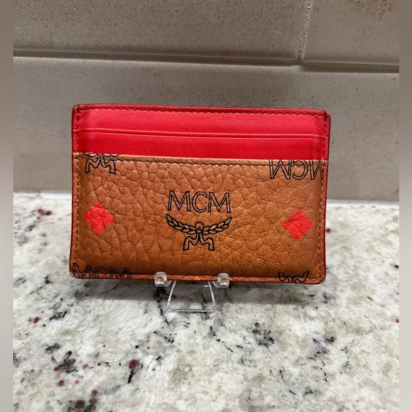 MCM Bi-color Card Holder with Dustbag & Box - Picture 3 of 11